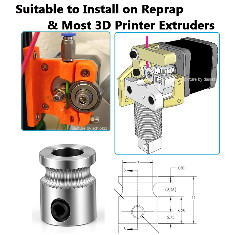 1PC MK8 bieg dla 1.75mm 3mm Fi – Direct Drive Extruder recenzja i cena