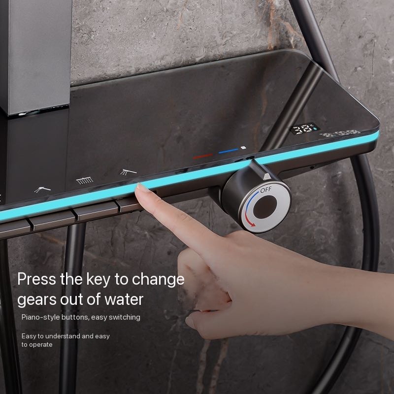 Szary Zestaw Prysznicowy z Pod – Nozzle Brass recenzja i cena