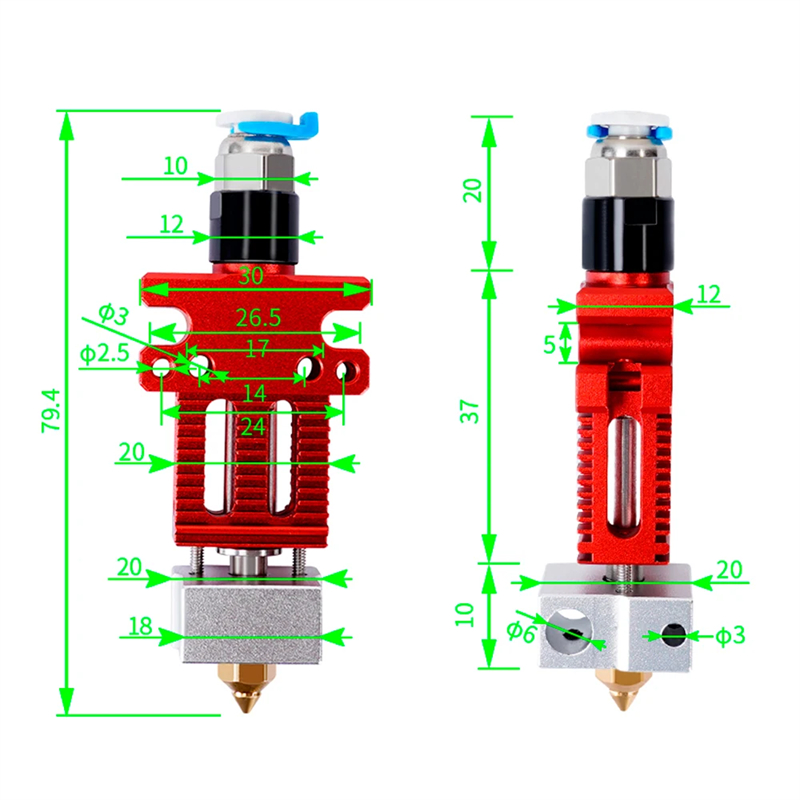 Części do drukarek 3D CR6 SE J – Direct Drive Extruder recenzja i cena