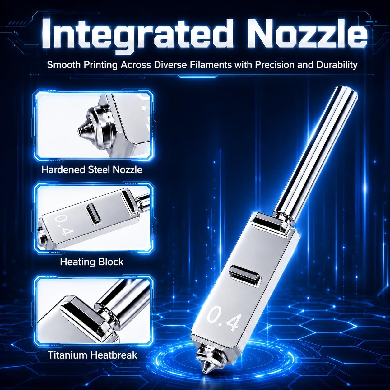 Dysze ze stali hartowanej do A – Hotend 0.4Mm recenzja i cena